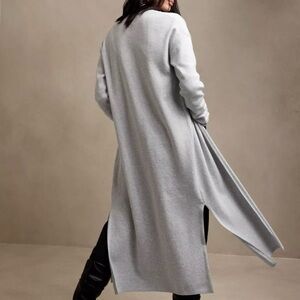 Banana Republic Gray Extra Long Open-Front Sweater, XS